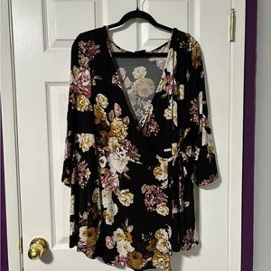 Torrid 4 Floral Blouse